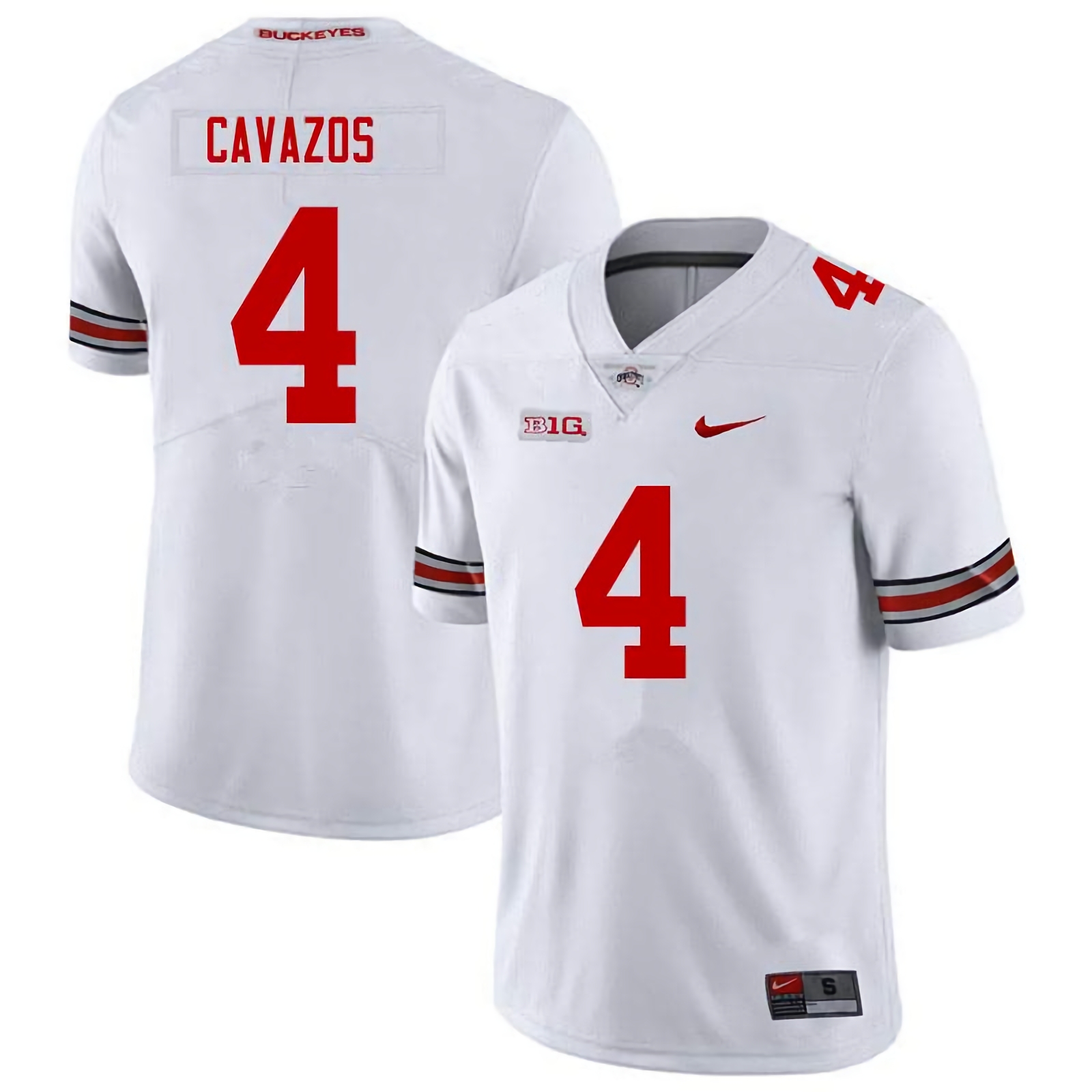 Lejond Cavazos Ohio State Buckeyes Men's NCAA #4 Nike White College Stitched Football Jersey EID7856TL